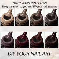 HKM-975571 8-Piece Gel Nail Polish Set for Creative Nail Art Applications