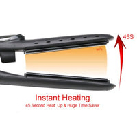HKM-418451 Tourmaline Ceramic Steam Hair Straightener with Dual-Use Atomizing Feature for Wet and Dry Hair