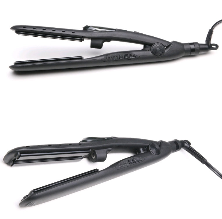HKM-418451 Tourmaline Ceramic Steam Hair Straightener with Dual-Use Atomizing Feature for Wet and Dry Hair