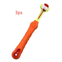 HKM-572563 Three-Sided Pet Toothbrush for Effective Tartar and Bad Breath Control