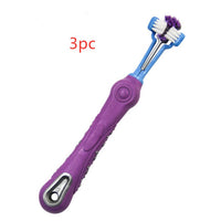 HKM-572563 Three-Sided Pet Toothbrush for Effective Tartar and Bad Breath Control