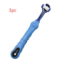 HKM-572563 Three-Sided Pet Toothbrush for Effective Tartar and Bad Breath Control
