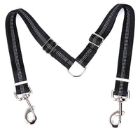 HKM-708051 Double-Ended Elastic Pet Leash for Two Dogs - Durable Imitation Nylon Design