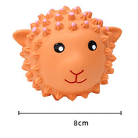 HKM-114259 Interactive Squeaky Dog Toys - Latex Spiky Fetch Balls for Small to Medium Dogs