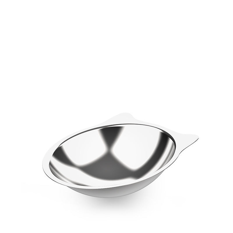 HKM-764819 Stainless Steel Cat Bowl with Non-Slip Base and Cute Ear Design