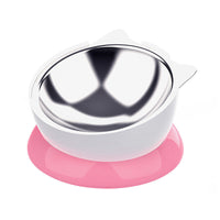 HKM-764819 Stainless Steel Cat Bowl with Non-Slip Base and Cute Ear Design
