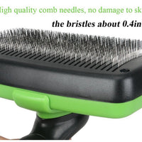 HKM-899091 Self-Cleaning Slicker Brush for Dogs and Cats - Stainless Steel and Heat-Resistant Design