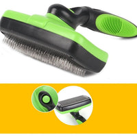 HKM-899091 Self-Cleaning Slicker Brush for Dogs and Cats - Stainless Steel and Heat-Resistant Design