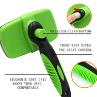 HKM-899091 Self-Cleaning Slicker Brush for Dogs and Cats - Stainless Steel and Heat-Resistant Design