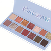 HKM-014675 14-Color Matte and Metallic Waterproof Glitter Eyeshadow Palette