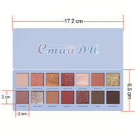 HKM-014675 14-Color Matte and Metallic Waterproof Glitter Eyeshadow Palette