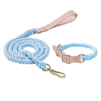 HKM-575827 Rainbow Adjustable Traction Rope and Collar for Medium and Large Dogs