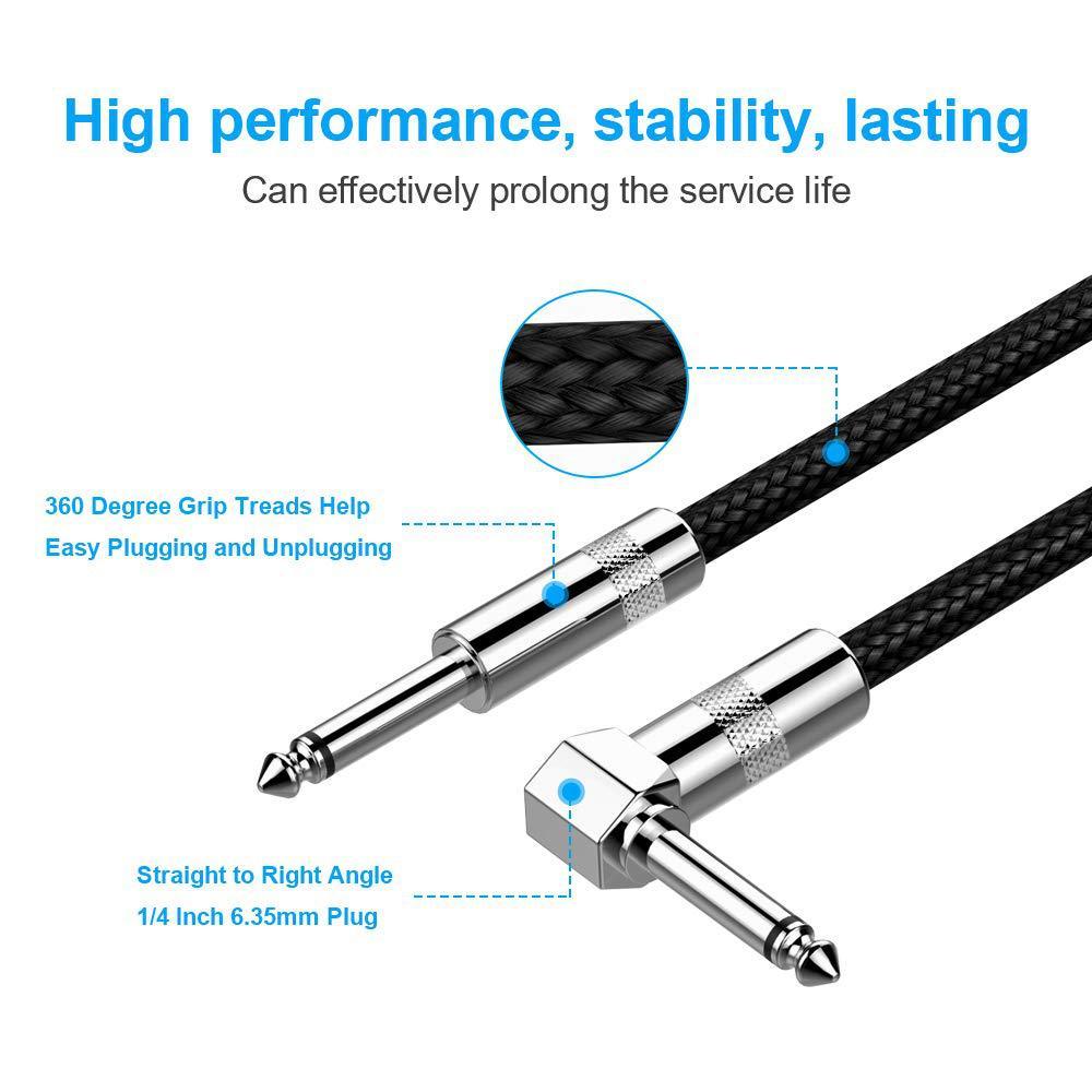 KTX-628627 Dual Channel 6.35mm Audio Cable for Amplifiers and Speakers, Various Lengths Available