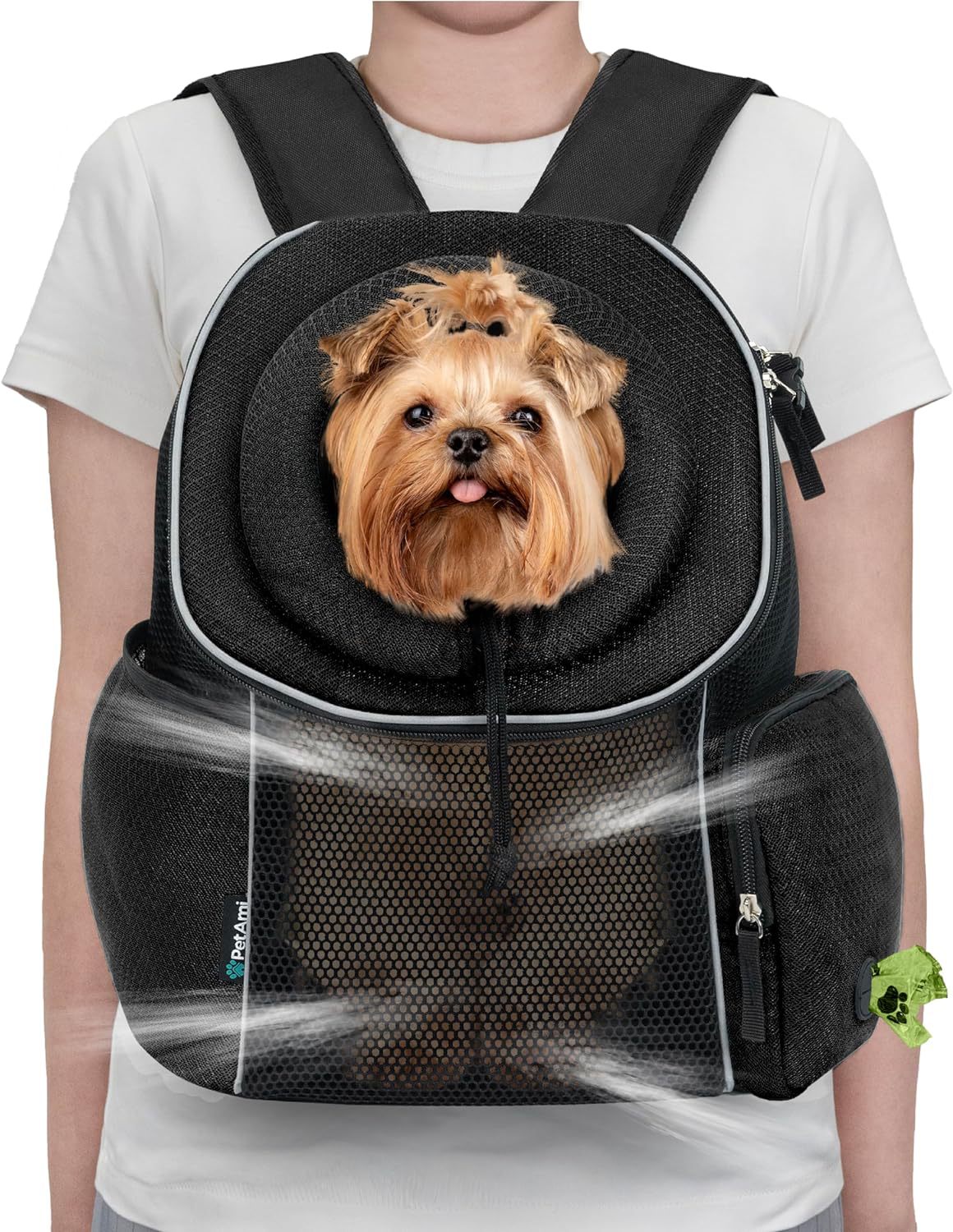 HKM-693203 Portable Breathable Dog Backpack Carrier for Travel and Outdoor Activities