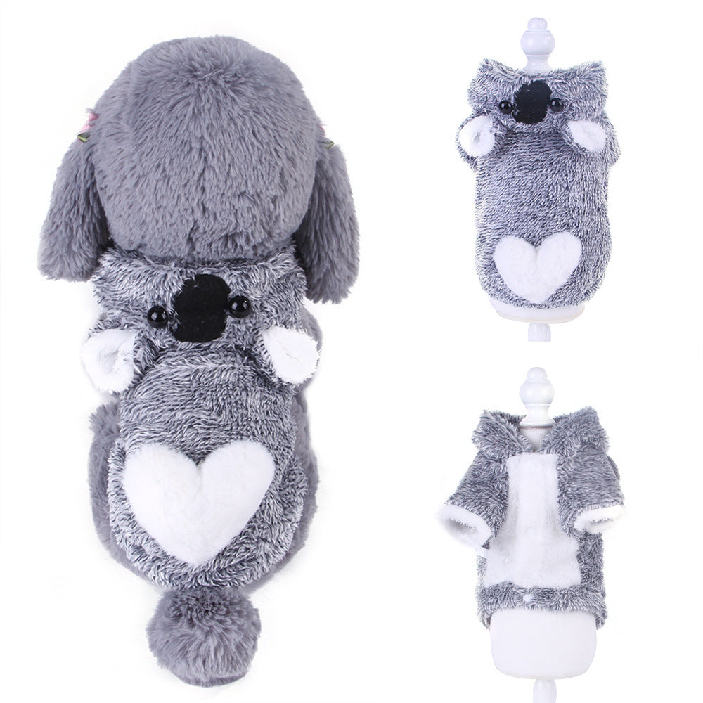 HKM-235667 Coral Velvet Cartoon Dog Clothing in Various Animal Designs for Small to Extra-Large Breeds