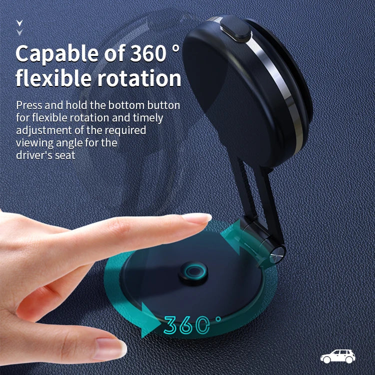 KTX-687827 360 Degree Rotating Wireless Car Phone Holder with 10W Fast Charging and Vacuum Suction Mount