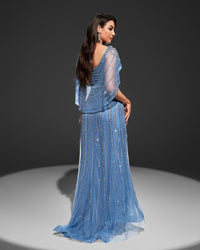 HKM-447891 Elegant Blue Evening Gown for Women - Style EZ25078