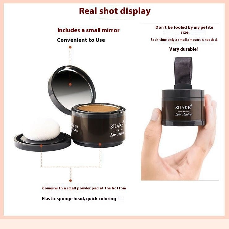 HKM-357011 Precision Hairline Carving Outline Powder for Sparse Edges - Black & Brown Shades