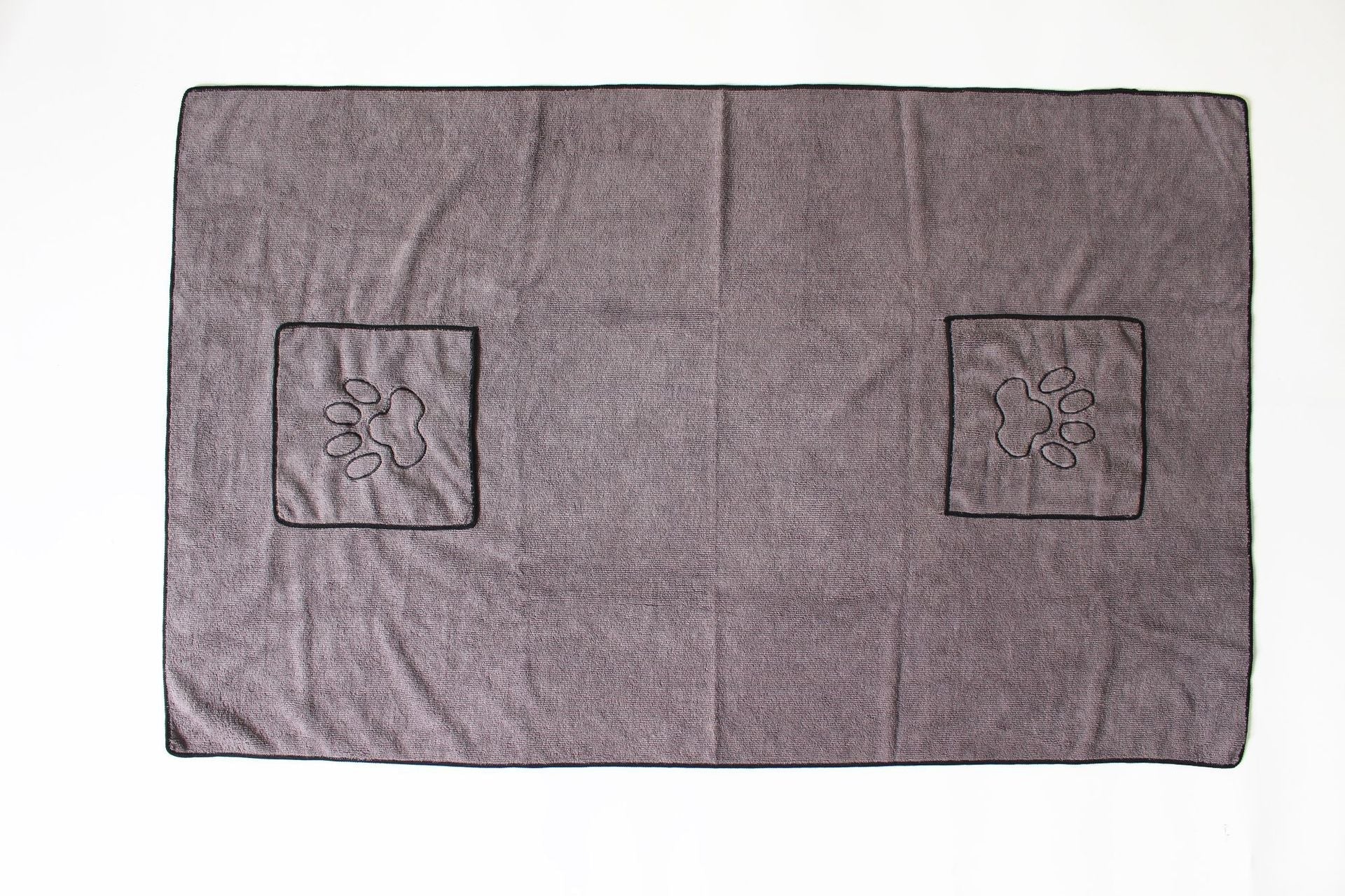 JMT-314890 Microfiber Pet Bath Towel - Absorbent Gray Square Towel, 50x100cm