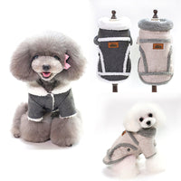 HKM-780691 Fleece-Lined Personalized Dog Clothes for Ultimate Warmth - Available in Beige, Black, Gray and Multiple Sizes