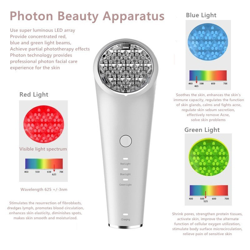 HKM-675987 Photon Skin Rejuvenation Device with ABS Plastic, Rechargeable Li-ion Battery, Compact Size