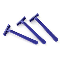 HKM-051731 Blue Stainless Steel Three-layer Disposable Razor for Men
