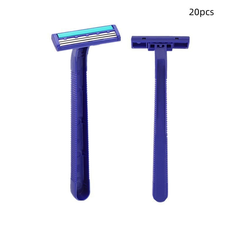 HKM-051731 Blue Stainless Steel Three-layer Disposable Razor for Men
