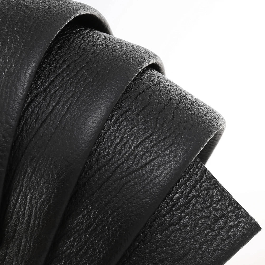 HKM-376915 Men's Genuine Leather Automatic Buckle Belt - Model LY35-3855 in Black