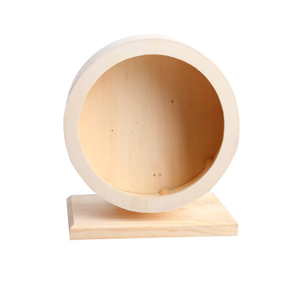 HKM-270163 Solid Wood Running Wheel with Mute Bracket for Small to Large Pets