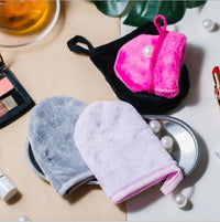 HKM-969747 Gentle Makeup Remover Towel for Sensitive Skin - Soft and Effective Cleansing in Pink, Purple, Black, Grey