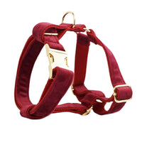 HKM-587347 Soft Velvet Dog Collar with Accessories for XS to XL Sizes