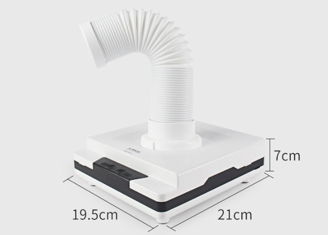 HKM-525715 White Japanese Manicure Vacuum Cleaner with Strong Suction, ABS Plastic, Compact Size 195x210x70mm