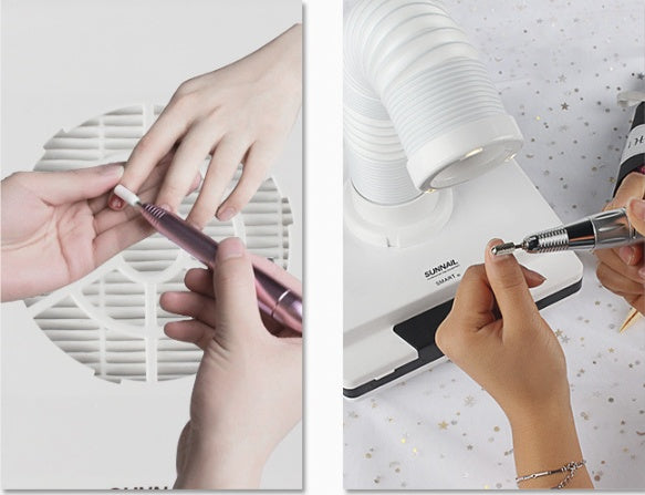HKM-525715 White Japanese Manicure Vacuum Cleaner with Strong Suction, ABS Plastic, Compact Size 195x210x70mm