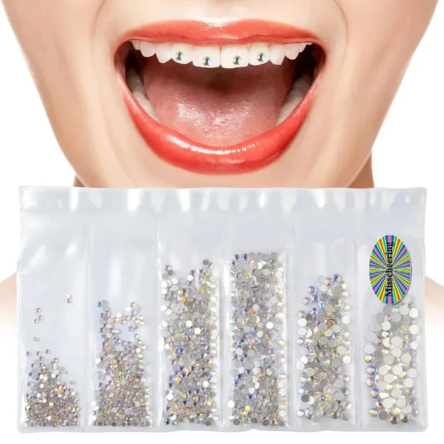 JMT-316938 Crystal Rhinestone Tooth Gems for Bright Smiles with Durable Adhesive