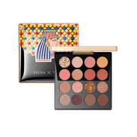 HKM-027027 16-Color Eyeshadow Palette with Gaia Anderson, Scarab, Peerless, and Charm Shades