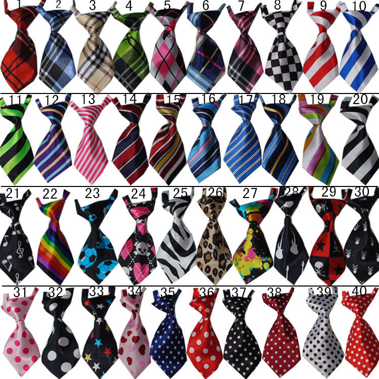 HKM-008083 Adjustable Kids' Pet Ties - Cloth Decoration for Dogs, Small Size 11CM x 5CM, Neck 22CM-45CM, 50PCS Pack
