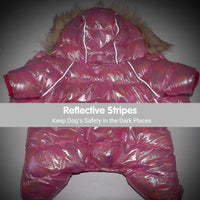 HKM-959187 Colorful Four-Legged Dog Sweater with Buttoned Hat and Reflective Design