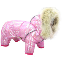 HKM-959187 Colorful Four-Legged Dog Sweater with Buttoned Hat and Reflective Design