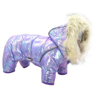 HKM-959187 Colorful Four-Legged Dog Sweater with Buttoned Hat and Reflective Design