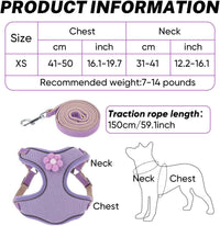 HKM-422355 Breathable Mesh Dog Harness with Reflective Strips and Quick Release Buckle for Small to Large Dogs
