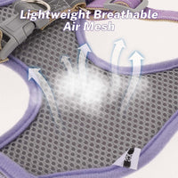 HKM-422355 Breathable Mesh Dog Harness with Reflective Strips and Quick Release Buckle for Small to Large Dogs