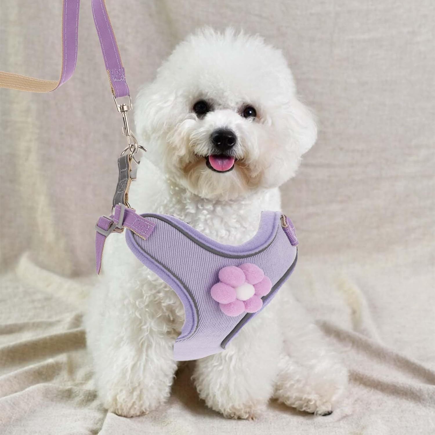 HKM-422355 Breathable Mesh Dog Harness with Reflective Strips and Quick Release Buckle for Small to Large Dogs