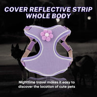 HKM-422355 Breathable Mesh Dog Harness with Reflective Strips and Quick Release Buckle for Small to Large Dogs
