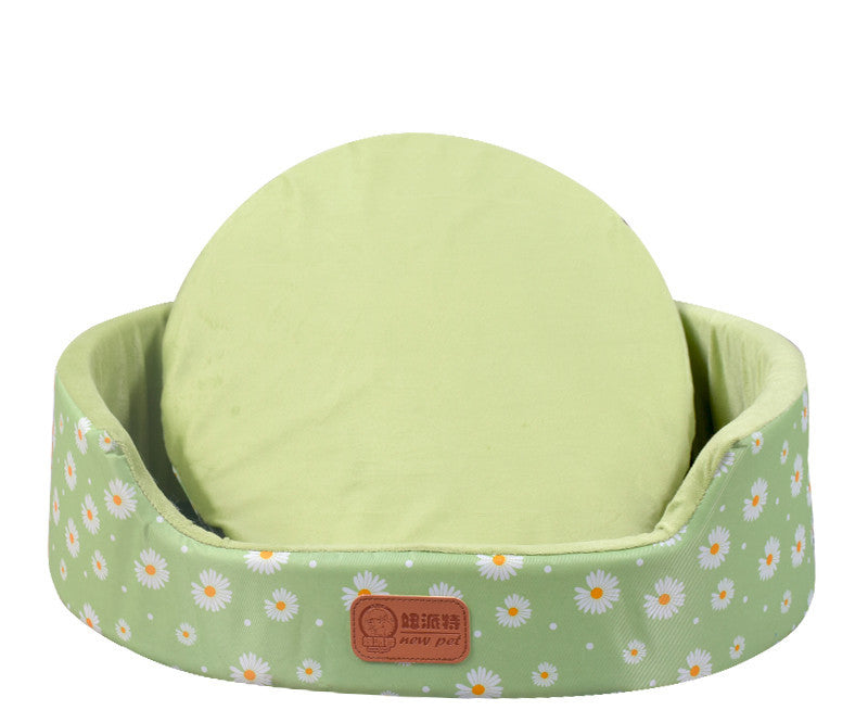 HKM-147667 Universal Washable Oval Pet Bed with Oxford Cloth Jacket and Sponge Inner Core for Dogs and Cats