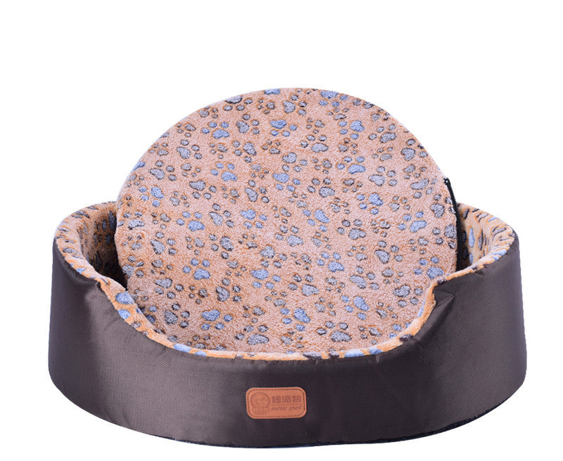 HKM-147667 Universal Washable Oval Pet Bed with Oxford Cloth Jacket and Sponge Inner Core for Dogs and Cats