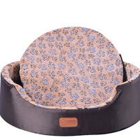 HKM-147667 Universal Washable Oval Pet Bed with Oxford Cloth Jacket and Sponge Inner Core for Dogs and Cats