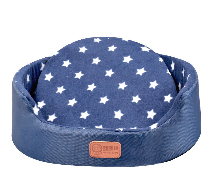 HKM-147667 Universal Washable Oval Pet Bed with Oxford Cloth Jacket and Sponge Inner Core for Dogs and Cats