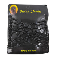 HKM-298899 Korean Steel Wire Hair Comb with Heart Bead Design - Available in Multiple Colors