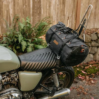 HKM-122835 Waterproof Canvas Motorcycle Rear Bag with Zipper Closure and Multiple Pockets - 28L Capacity