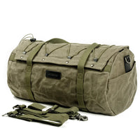 HKM-122835 Waterproof Canvas Motorcycle Rear Bag with Zipper Closure and Multiple Pockets - 28L Capacity